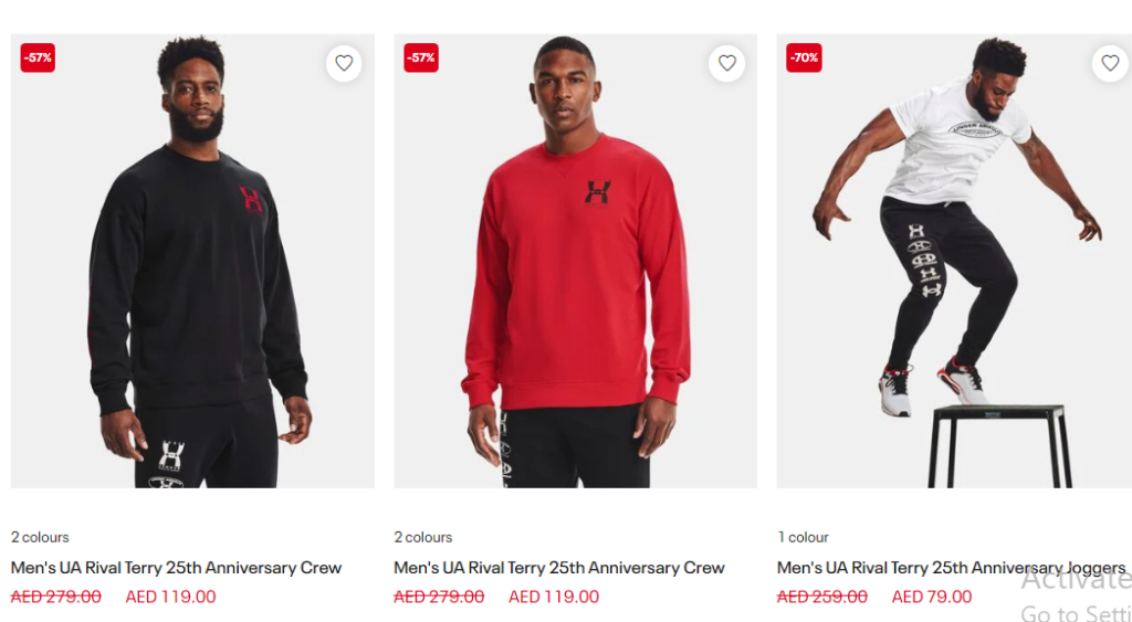 Activewear Collection at Under Armour UAE