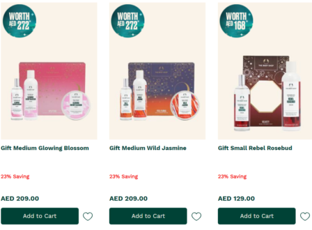 Bath and Shower Collection at The Body Shop UAE