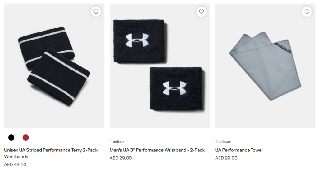 Equipments at Under Armour UAE