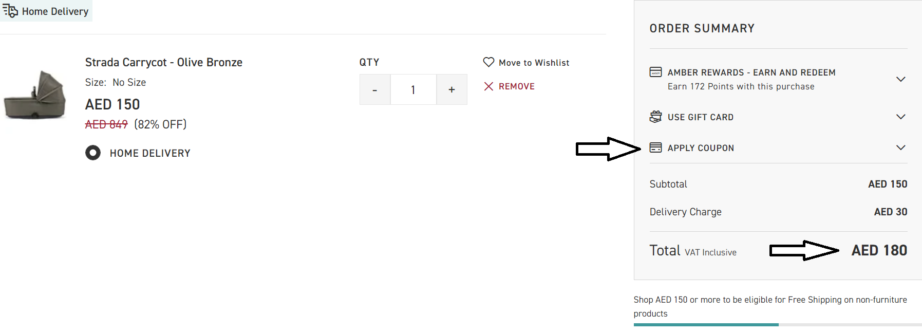 Look for Coupon Code Option