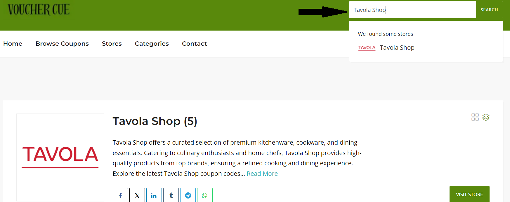 Visit Voucher Cue Website for Tavola Shop Coupon Codes