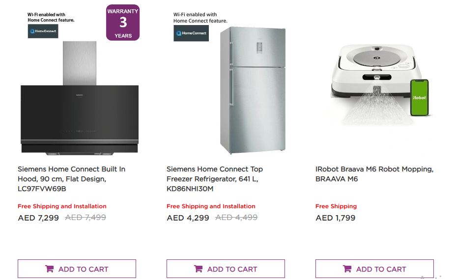 Smart Home Appliances at Better Life UAE